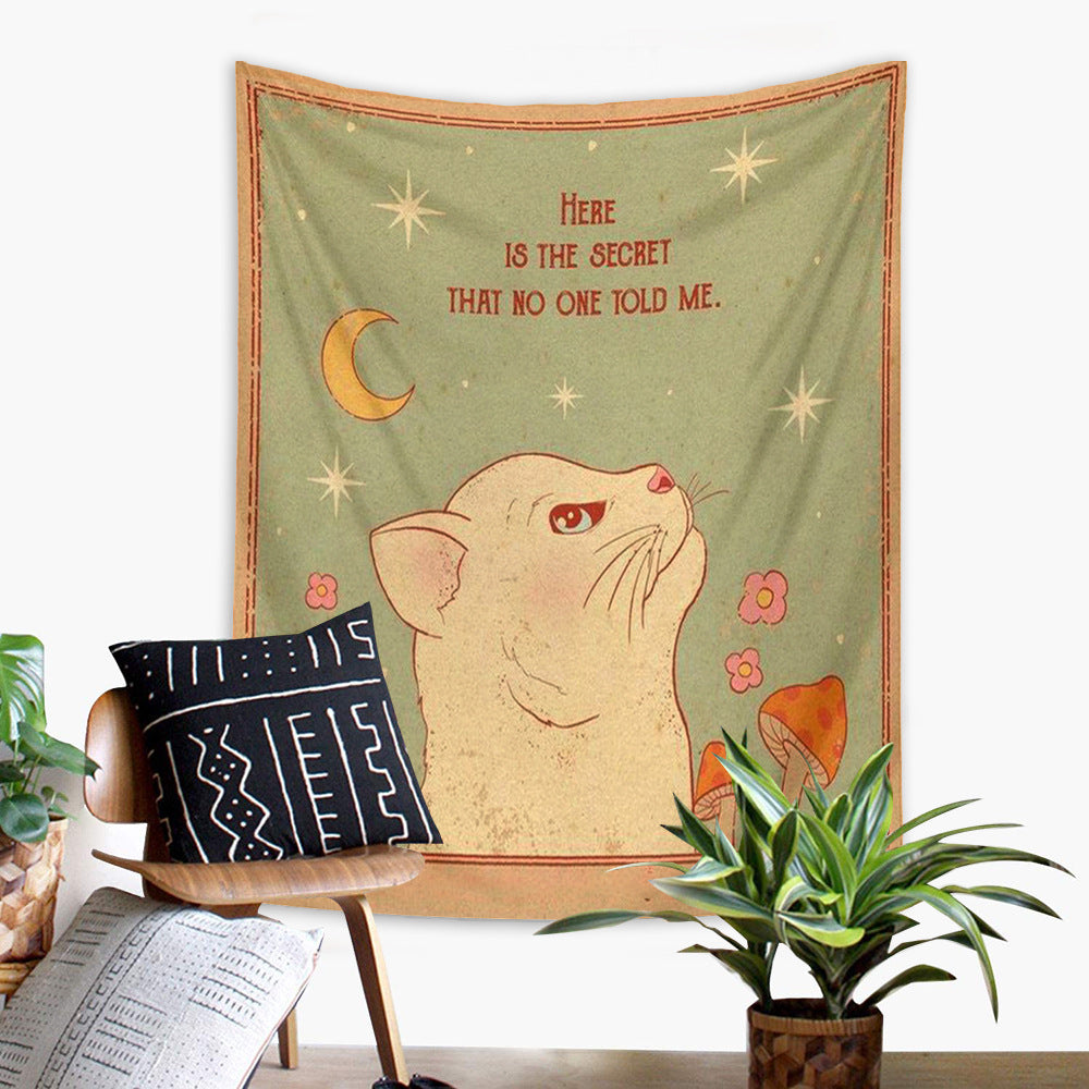 Boho Sun Moon Tarot Tapestry Wall Art for Kids Room