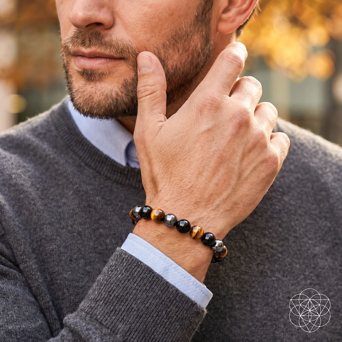 Triple Protection Bracelet – Hematite, Black Obsidian & Tiger's Eye